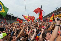 Formula One Championship fans, Monza, Italy, September 8, 2016. View public domain image source here