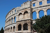 Amphitheater monument in Croatia. Free public domain CC0 photo.