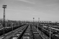 Empty train track. Free public domain CC0 photo.