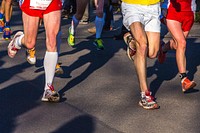 Marathon runners. Free public domain CC0 photo.