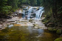 Mumlava Falls in Czech Republic. Free public domain CC0 image.