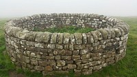 Stone wall ruins. Free public domain CC0 image.