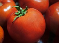 Closeup on red tomatoes. Free public domain CC0 image.