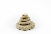 Balancing stones isolated on white background. Free public domain CC0 photo