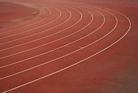 Empty running track and field. Free public domain CC0 photo.