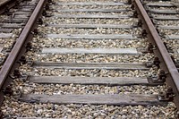 Empty train track. Free public domain CC0 photo.