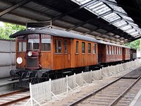 Moving train on a track. Free public domain CC0 photo.
