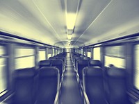 Passenger seats inside a train. Free public domain CC0 photo.