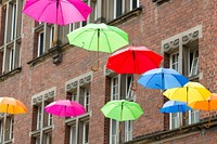 Colorful umbrella. Free public domain CC0 image