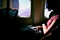 Window seat in the airplane, free public domain CC0 photo