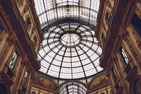 Free inside Milan roof image, public domain design CC0 photo.