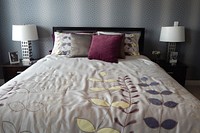 Free nice bedroom image, public domain design CC0 photo.