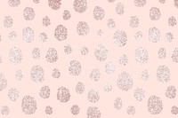 Polka dots pattern rose gold background, abstract animal print design vector
