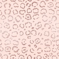 Leopard rose gold seamless pattern, aesthetic animal print background