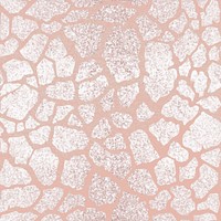 Giraffe rose gold seamless pattern, animal print background vector