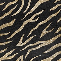 Tiger gold seamless pattern, abstract animal print background 