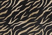 Tiger pattern gold background, exotic animal print design vector