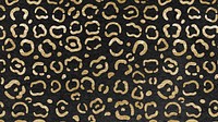 Black & gold leopard desktop wallpaper, animal texture background