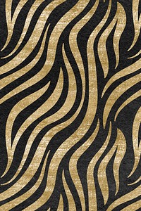 Zebra pattern black & gold background, animal print design