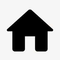 Home round icon for social media application vector