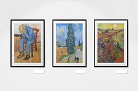 Vincent Van Gogh famous paintings, remixed from public domain artwork