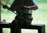 Free An Old Musician Plays The Erhu image, public domain musical instrument CC0 photo.