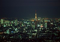 Free Tokyo at night image, public domain Japan CC0 photo.