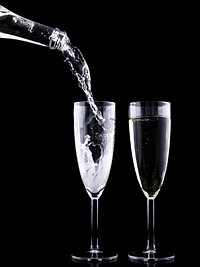 Free champagne sparkling wine image, public domain celebration and alcoholic drinks CC0 photo.