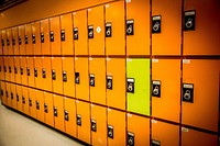 Free school lockers image, public domain education CC0 photo.