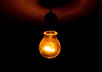 Free light bulb lighting hanging photo, public domain CC0 image.