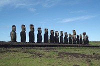 Free Easter Island Rapa Nui image, public domain history photo.