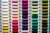 Free colorful threads photo, public domain sewing CC0 image.