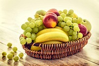 Free fruits in basket image, public domain fruit CC0 photo.