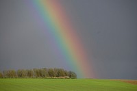 Free rainbow in sky photo, public domain nature CC0 image.