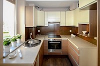 Free modern kitchen interior image, public domain CC0 photo.