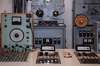 Free old sound studio image, public domain musical instrument CC0 photo.