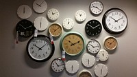 Free clocks on wall photo, public domain time CC0 image.