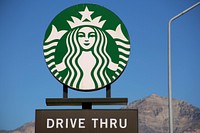 Starbucks coffee logo, location unknown, 02/04/2017