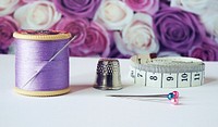 Free sewing set image, public domain craft CC0 photo.