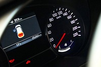 Car speedometer. Free public domain CC0 photo.