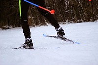 Free cross-country skis closeup image, public domain sport CC0 photo.