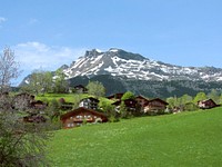 Free village near the Alps image, public domain landscape CC0 photo.