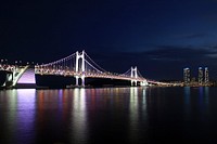 Free Busan bridge photo, public domain travel CC0 image.