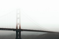 Free foggy Golden Gate Bridge image, public domain travel CC0 photo.