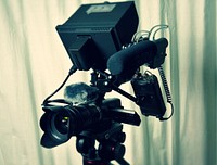 Free video camera image, public domain movie production CC0 photo.