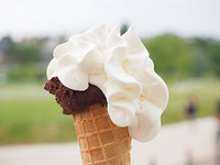 Free vanilla soft serve cone image, public domain CC0 photo.