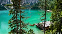 Beautiful natural lake, lagoon, island, tropical scenery photo, free public domain CC0 image.