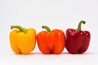 Free bell pepper on white background photo, public domain vegetable CC0 image.