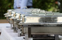 Chafing dishes. Free public domain CC0 photo.