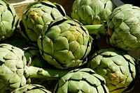 Free pile of Artichokes photo, public domain food CC0 image.